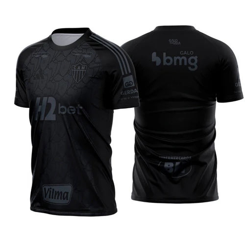 Camisa Atlético Mineiro All Black 25/26 - Adidas Torcedor Masculina Lançamento