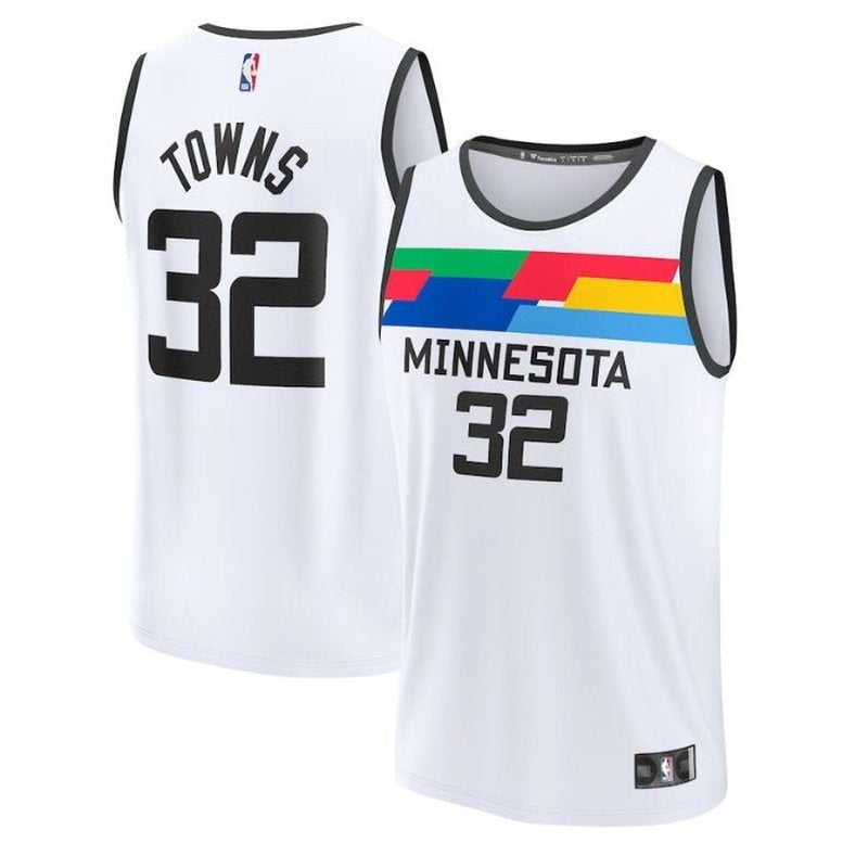 Karl-Anthony Towns Minnesota Timberwolves Unisex 2023 Fastbreak NBA Jersey - City Edition - Branco