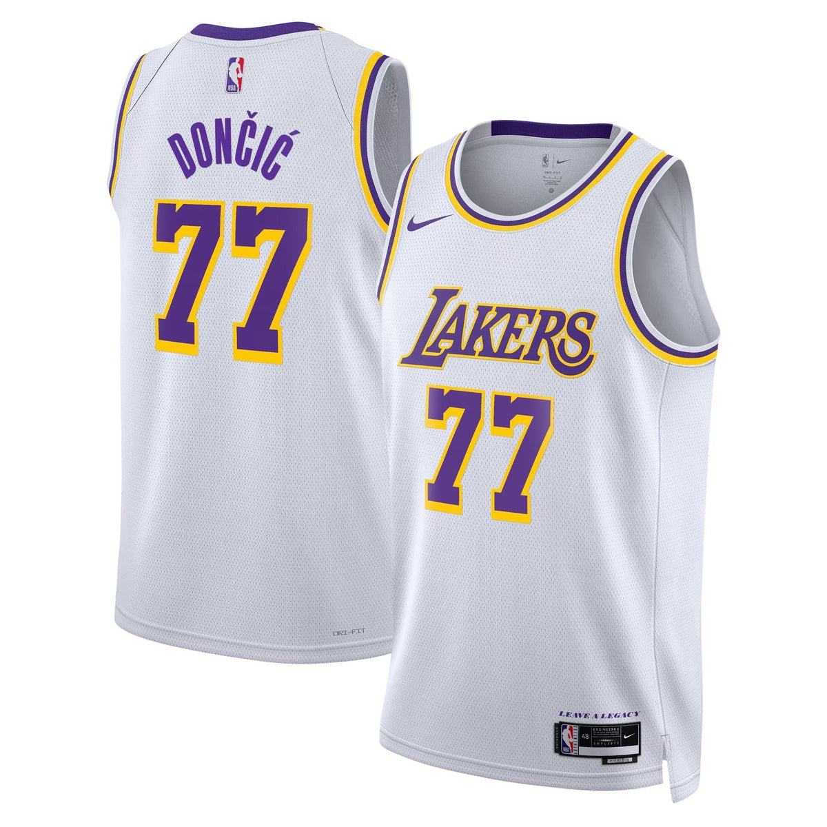 Luka Dončić - Los Angeles Lakers Association Edition 2024 NBA Jersey - Branco - Unisex