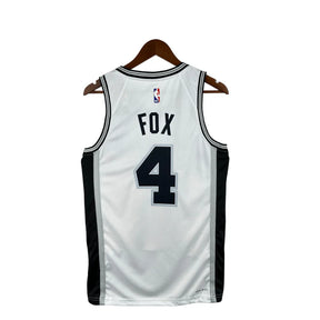 Regata NBA San Antonio Spurs Association Edition Swingman Jersey Branca De'Aaron Fox 4